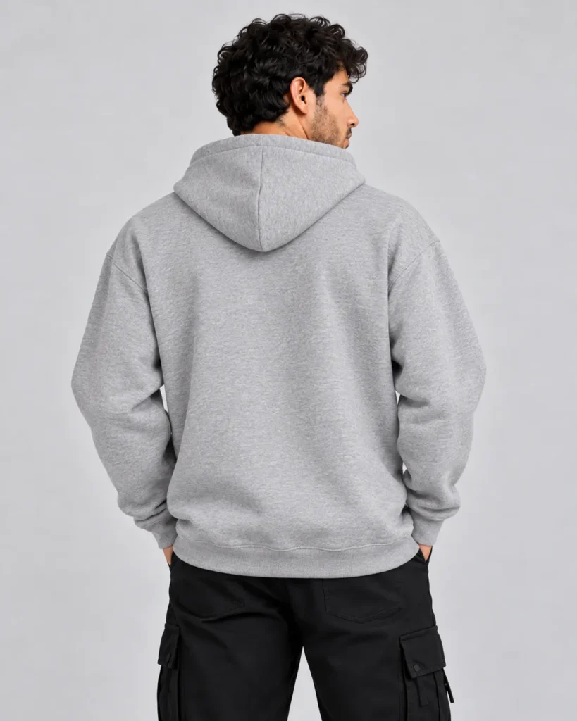 هودي رجالي Oversized – رمادي ميلانج