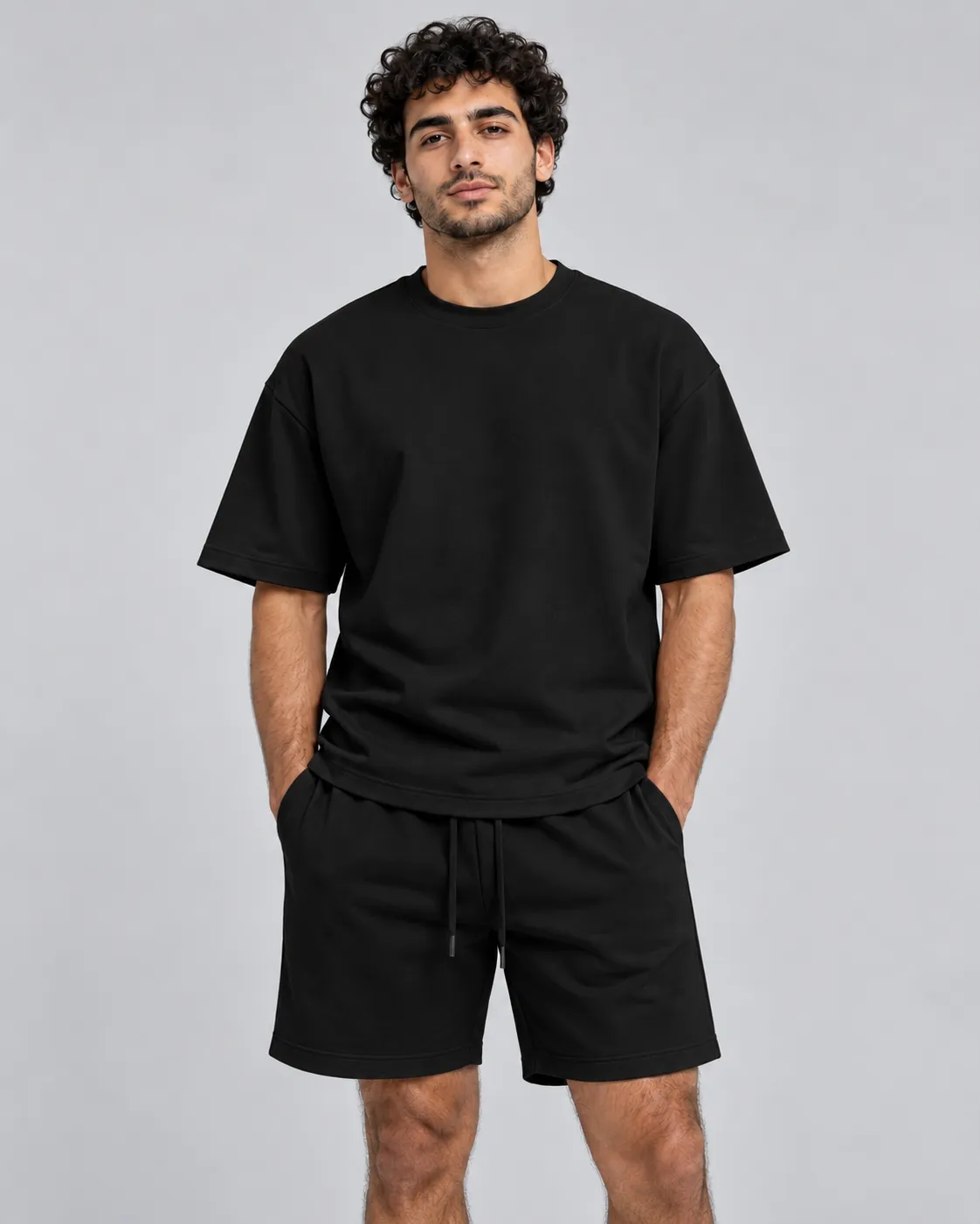 طقم رجالي كاجوال تيشيرت Oversized وشورت - الصورة 5