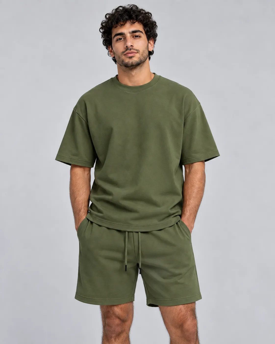طقم رجالي كاجوال تيشيرت Oversized وشورت - الصورة 6