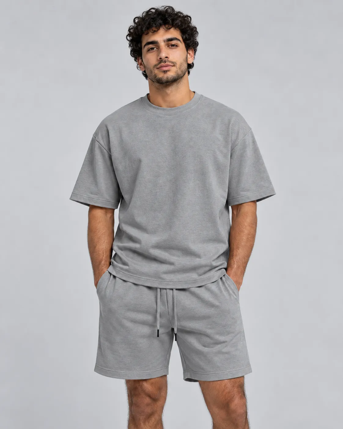 طقم رجالي كاجوال تيشيرت Oversized وشورت - الصورة 8